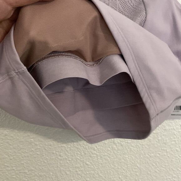 NWT- Athleta-Conscious Lace Crop Top Shasta Purple Built In Bra- Size XS - Picture 9 of 11